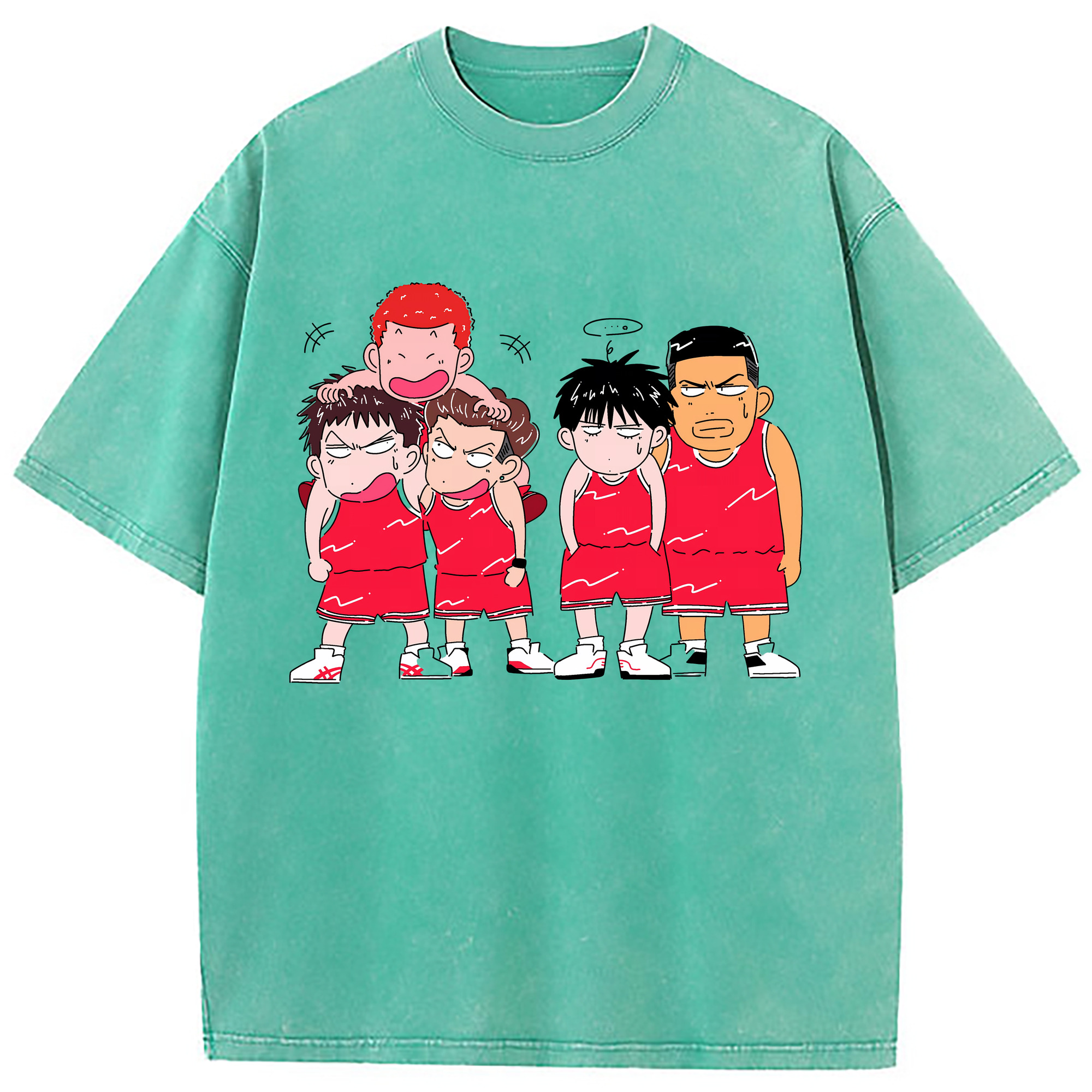 （画像用） SLAM DUNK／スラムダンク 綿100% ヴィンテージ風 半袖Tシャツ（フロントプリント）
